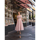 Women Lace Wedding Dress Multi-Color Lace off-Shoulder Swing Dress