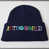 Travis Scott Astroworld Cap Color Embroidery Knitted Hat Pullover Men and Women Beanie Hat