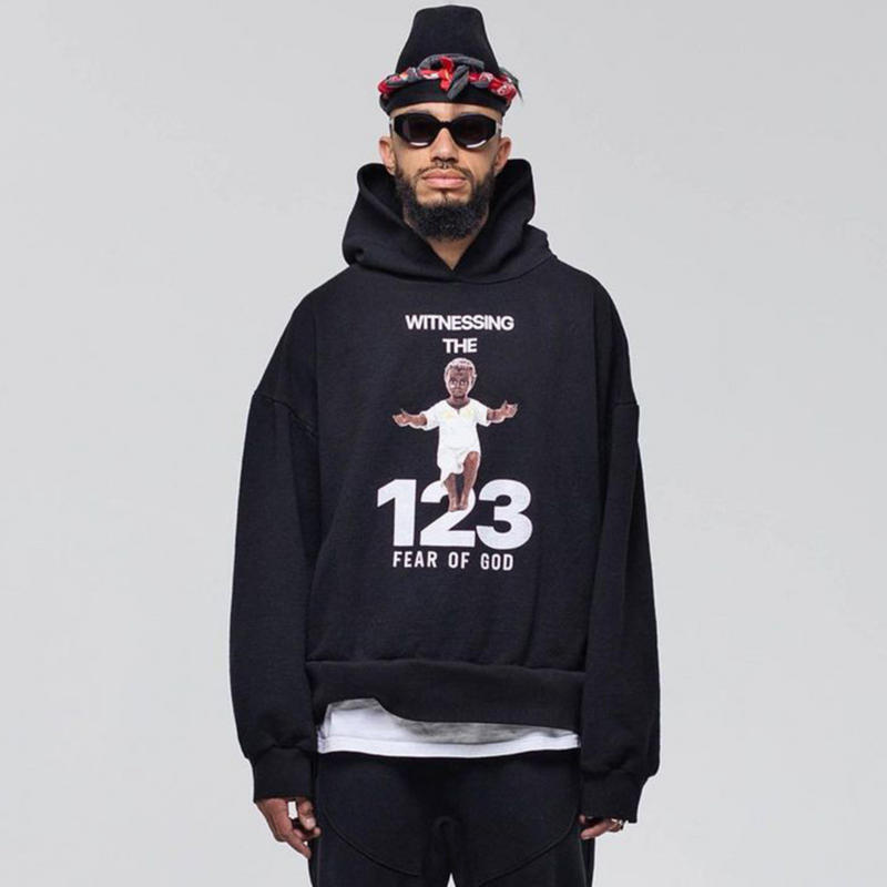 Rrr123 Hoodie Saint Baby Little Angel Print Men's and Women's Fog Hooded Sweater