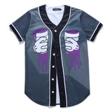Baggy Baseball Jersey Men's Short Sleeve Baseball Shirt Digital Printed Cartoon