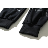 Kanye West Sunday Service Pant 3D Relief Splash-Ink Distressed Close up Ankle-Tied Terry Shorts