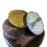Leopard Fur Hat Beret