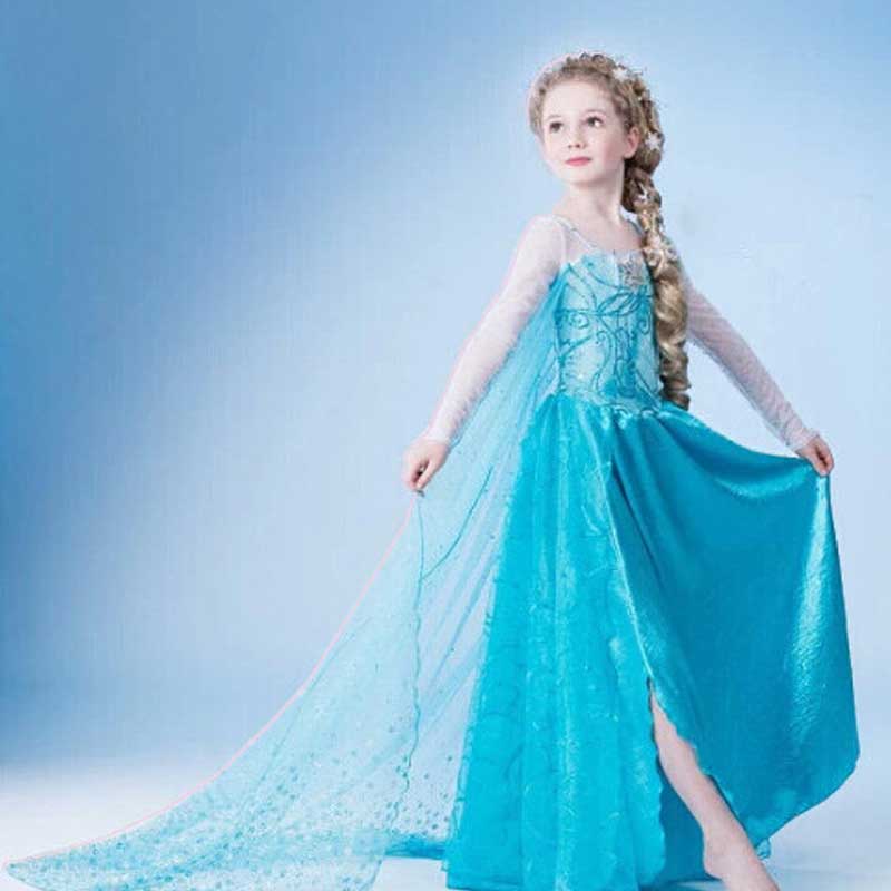 Halloween Frozen Dress Toddler Children's Clothing Frozen Girl Dress Long Sleeve Girl Princess Dress