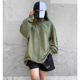 Gallery Dept High Street Vintage Washed Printed Army Green Long Sleeve T-shirt Men