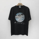 Rhude T Shirt Limited Rhude Casual Hip Hop Summer Loose round Neck