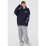 Preppy Aesthetic Sweatshirt Cartoon Vintage Print Men's Coat Autumn