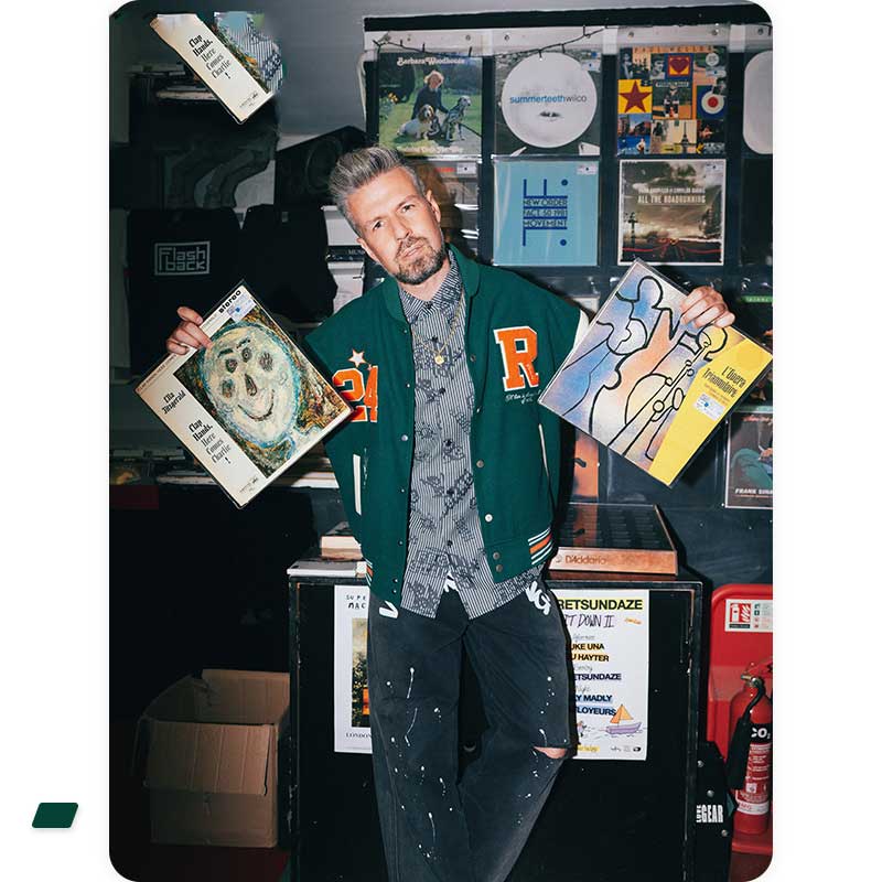 Green Varsity Jacket Autumn and Winter Baseball Uniform Three-Dimensional Towel Embroidery Sports Jacket Jacket Men