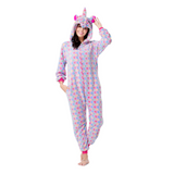 Hoodies Blankets Cartoon One-Piece Pajama Flannel Unicorn