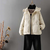 Women Winter Coats Puffer Jacket Down Coat White Duck Down Coat Female Hooded Long Sleeve Warm Winter Lightweight Down Jacket
