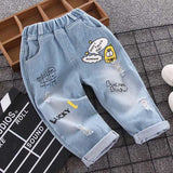 Children's Jeans Children's Clothing Boys Ripped Trousers Jeans for Children