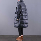 Women Winter Coats Puffer Jacket Down Coat Down Jacket Female Winter Glossy Thickening Stand Collar Coat