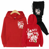 Anti Social Club Hoodie Pullover Sweater Men's Hooded Loose