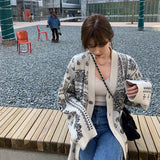 Preppy Aesthetic Sweater Autumn and Winter Women's Knitted Retro Style Loose Sweater Coat