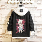 Comic Denim Jacket Men's and Women's Fashion Denim Jacket Top