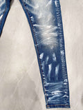 Purple Brand Jeans Colored Blue Paint Jeans