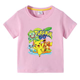Children Pokemon Pikachu T Shirt Short Sleeve Cotton T-shirt Casual Sports
