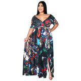 Nina Parker plus Size Dresses Short Sleeve Sexy Beach Dress