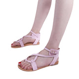 Women Open Toe Sandals Flats Large Size Sandals Women's Summer Casual