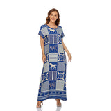 Muslim Women Stylish Kashibo Abaya Muslim Ladies Long Gown Islamic Clothing Jilbab Jalabiya Short Sleeve Dress