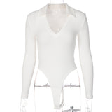 Maddy Euphoria Outfits Women's Spring and Autumn Sexy Women's Long Sleeve V-neck