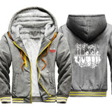 Stranger Things Hoodie Winter Thickened Velvet Padded Color Matching Cardigan Zipper Hooded Jacket