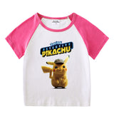 Children Pokemon Pikachu T Shirt Summer Clothing Short Sleeve T-shirt Leisure Sports