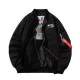 NASA Varsity Jacket Embroidered Baseball Uniform Men Flight Suit Casual Loose