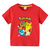 Children Pokemon Pikachu T Shirt Cotton T-shirt Casual Sports Cute