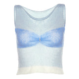 Music Festivals Rave Outfits Girls Tops Summer Women's round Neck Slim Fit