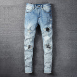 Amiri Jeans Casual Hip Hop Slim Jeans Men #820