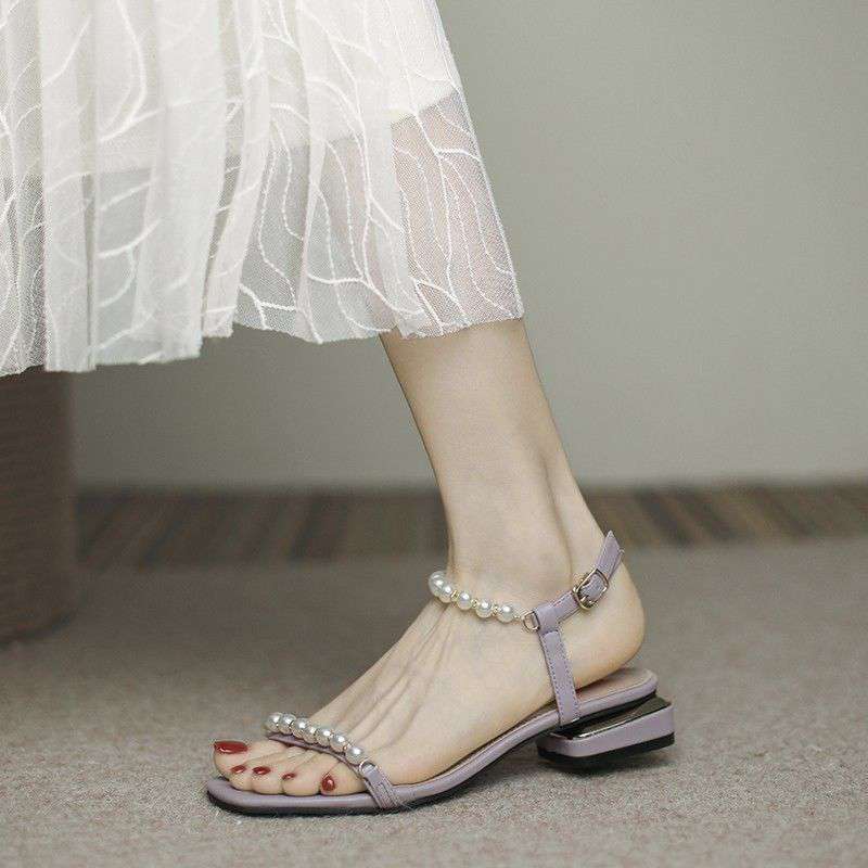 Nude Block Heel Peep Toe Sandals