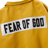 Yellow Varsity Jacket Fog Jacket High Street Embroidery Fear of Fog Jacket Men's and Women's Same Style Baseball Uniform Flight Jacket