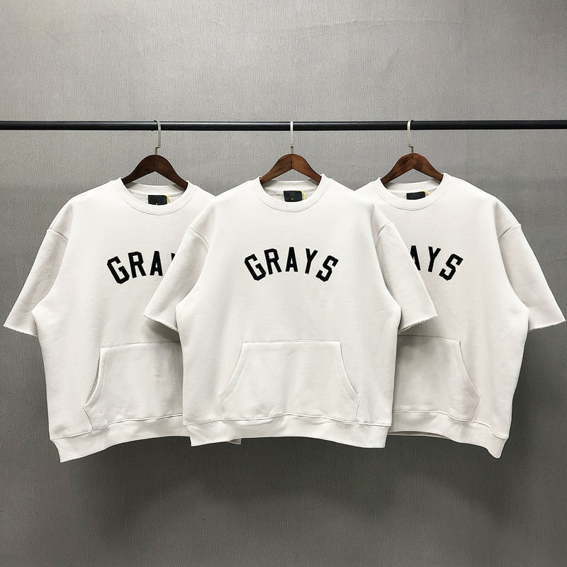 Fog Fear of God Essentials Sweatshirt Grays Letter 7-Point Sleeve Couple Hip Hop Baseball Hoodie Men