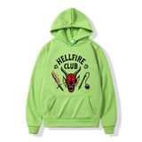 Stranger Things Hellfire Club Hoodie Printed Hoodie Fleece-Lined