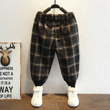 Toddler Boys Pants Boys Plaid Pants Leisure Sports