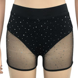 See through Pants Suit Fashion Summer Sexy Swimsuit Hot Drilling Mesh Two-Piece Set Women's Clothing
