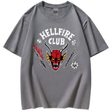 Stranger Things Hellfire Club T Shirt Printed Men'S And Women'S Sports Short Sleeve