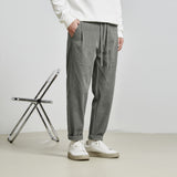 Mens Corduroy Pants Fall Casual Pants Men's Loose Straight Men's Ankle Length Pants