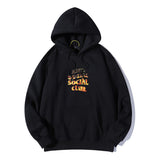 Anti Social Club Hoodie Autumn and Winter Brushed Hooded Sweater