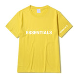 Fog Fear of God T Shirts Essentials Letter Hot Stamping Crew Neck Casual T-shirt