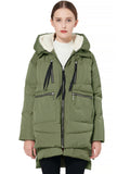 Women Winter Coats Cotton-Padded Coat Long Sleeve Hood Warm Thick Mid-Length Cotton Clothes Women's Clothes