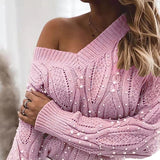 Preppy Aesthetic Sweater Sweater Autumn Winter Sexy Long Sleeve Knitwear for Women