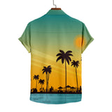 Men Beach T Shirts Printed Short Sleeve Shirt Beach