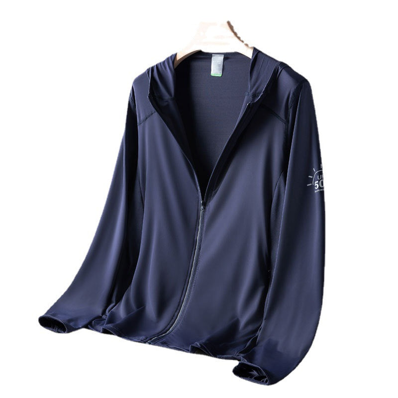 Sun Resistant Clothes UPF50 Ice Silk Mesh Breathable Sun Protection Clothing Outdoor Cycling