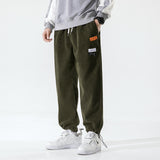 Mens Corduroy Pants Spring and Autumn Men's Casual Pants Corduroy Ankle-Length Pants Loose Track Pants