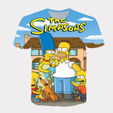 Homer Simpson Shirt Fashion Summer Printed T-shirt Casual Short Sleeve
