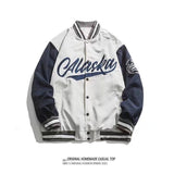 Alaska Varsity Jacket Men's Baseball Jersey Spring Loose Casual Jacket