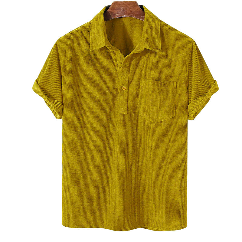 Men Hawaii Shirts Men's Casual Loose Short Sleeves Shirt