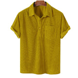 Men Hawaii Shirts Men's Casual Loose Short Sleeves Shirt