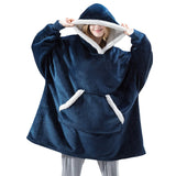 Hoodies Blankets Autumn and Winter Wearable Lambswool Lazy Blanket Home Leisure